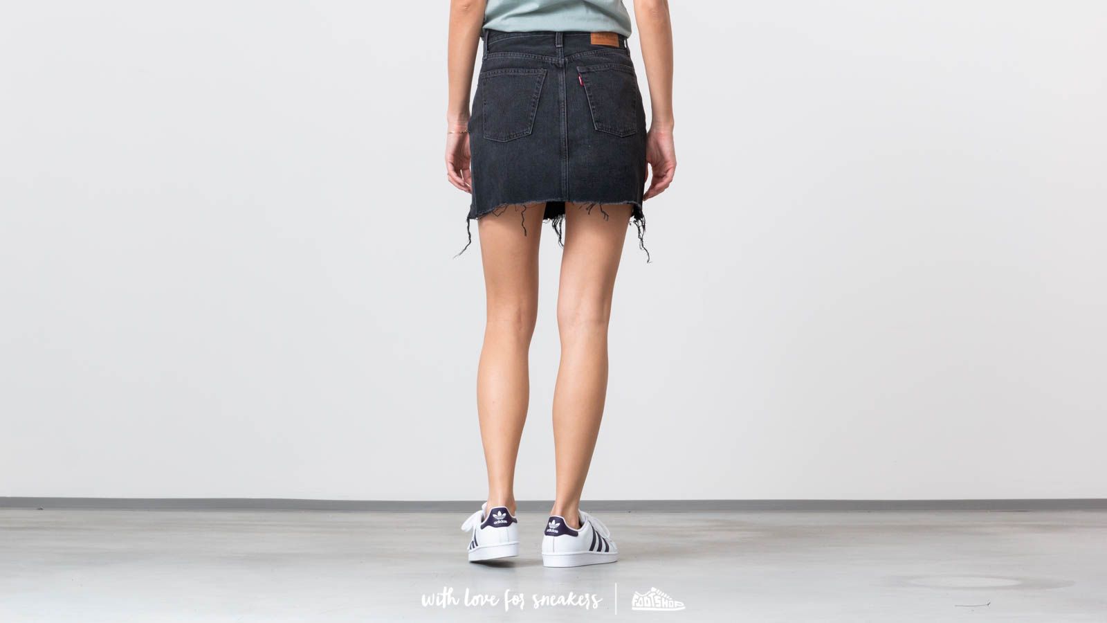 Levi's deconstructed skirt zwart top