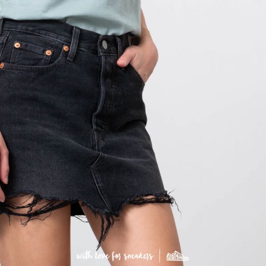 Levi's deconstructed on sale skirt zwart