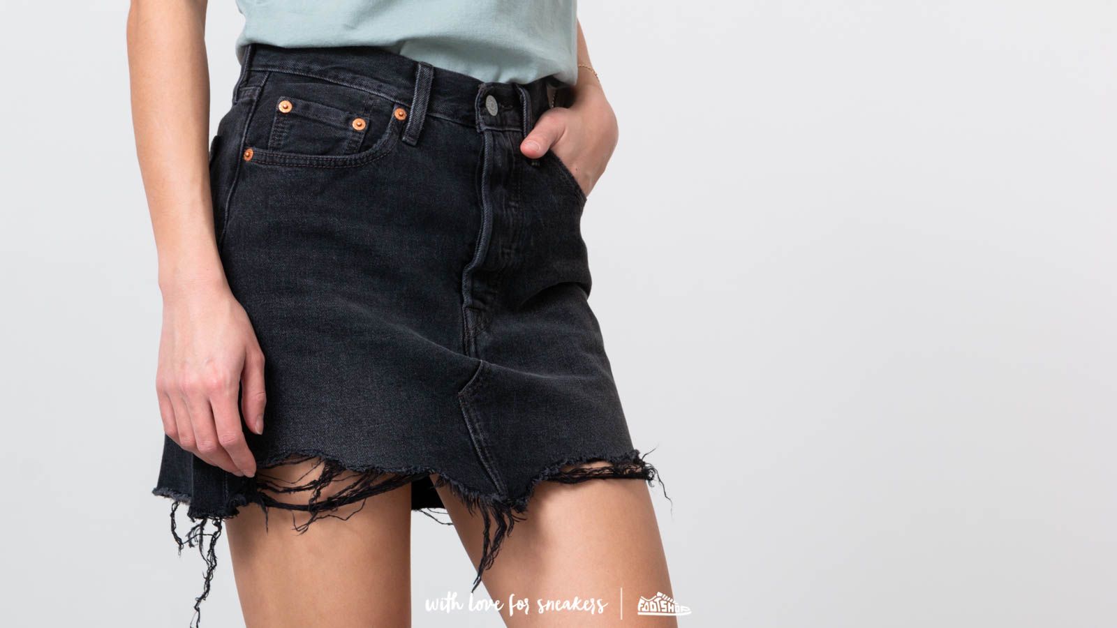 Skirts Levis Deconstructed Skirt Black Footshop