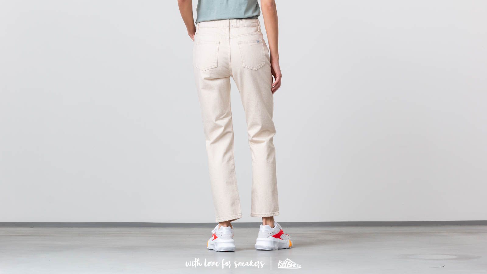 Spodnie płócienne WOOD WOOD Eve Jeans Off-White