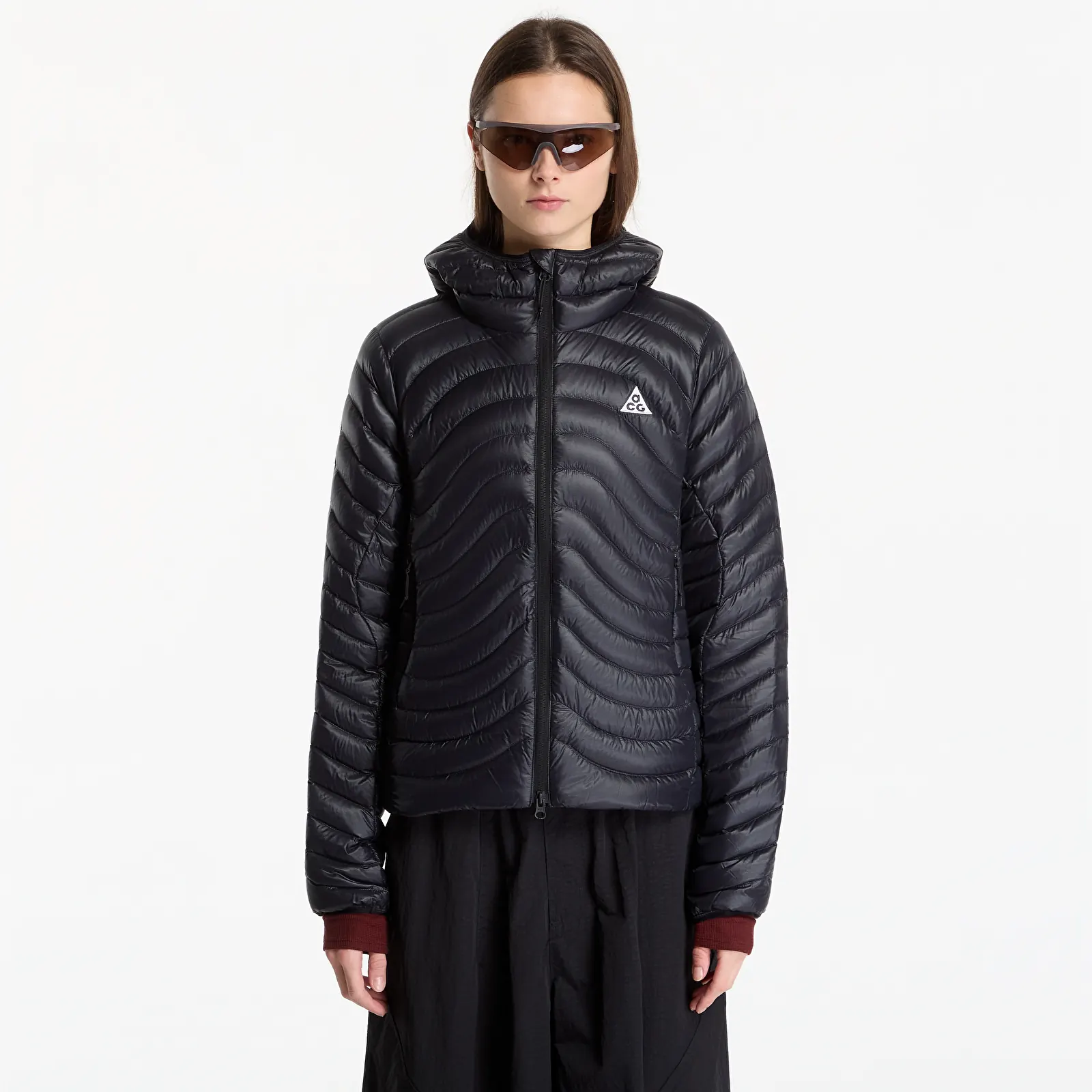 Jassen Nike ACG Lava Flow Therma-FIT ADV Ultralight Down Jacket Black/ Black/ Summit White