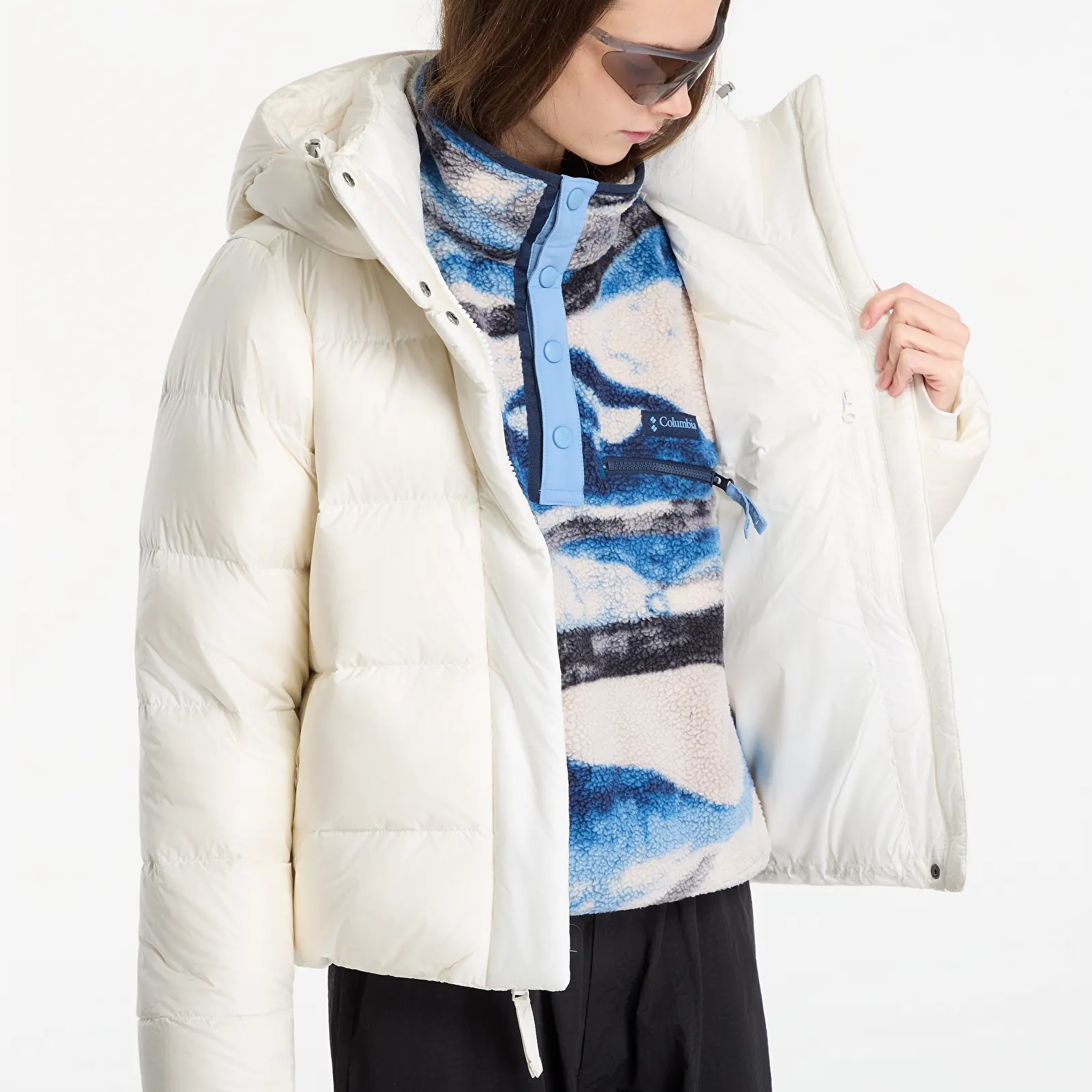 Vestes  Columbia Amaze Puff™ Hooded Jacket Sea Salt Pearl Shine
