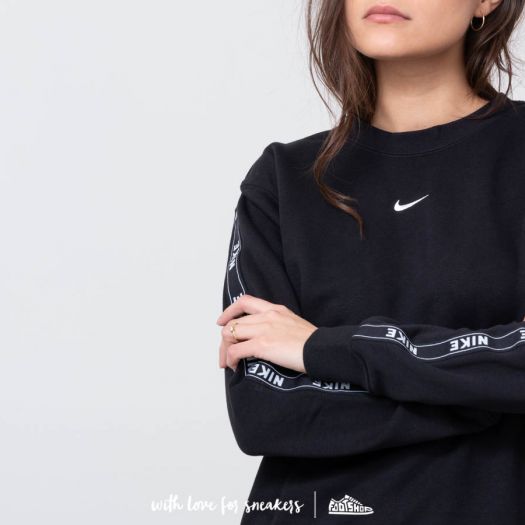 Sudaderas Nike NSW Crew Logo Tape Crewneck Black Footshop