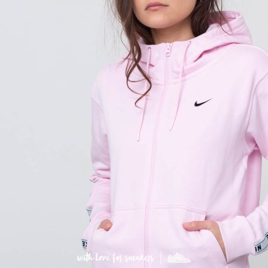 nike funnel neck hoodie pink