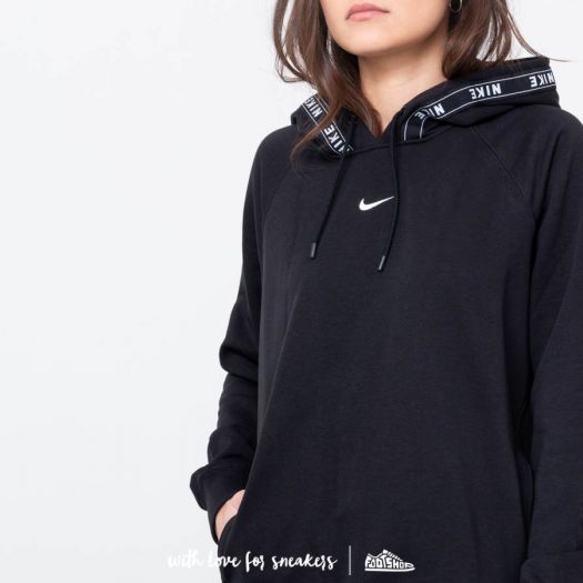 black nike taped hoodie