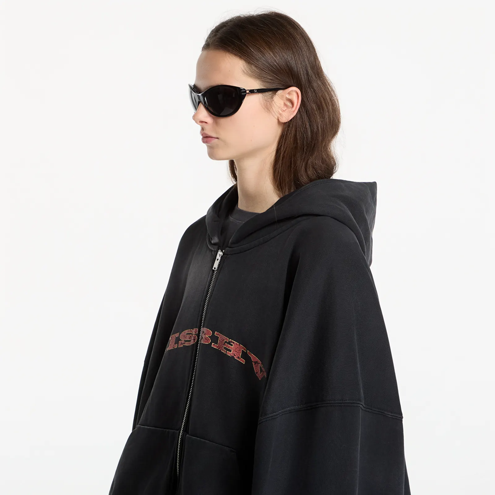 Sweatjacken und Sweatshirts MISBHV Faded Black Inflated Zipped Hoodie UNISEX