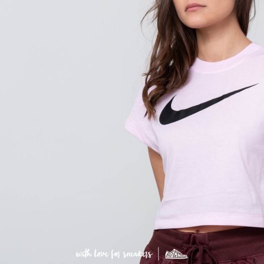 【Nike】◆NSW 女性 半袖 ポロ トップ◆PINK◆ T-shirts Nike Sportswear Swoosh Shortsleeve Crop Top Pink