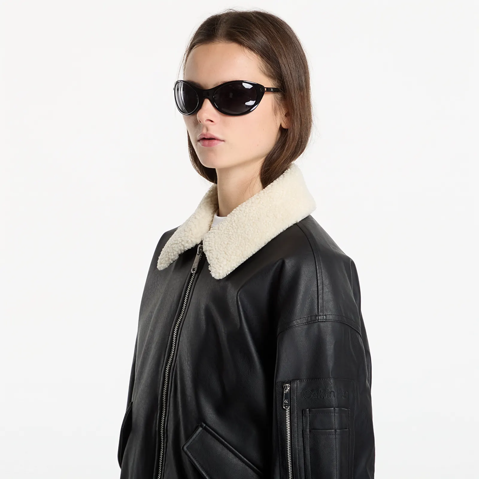 Jakas Calvin Klein Jeans Faux Leather Padded Black