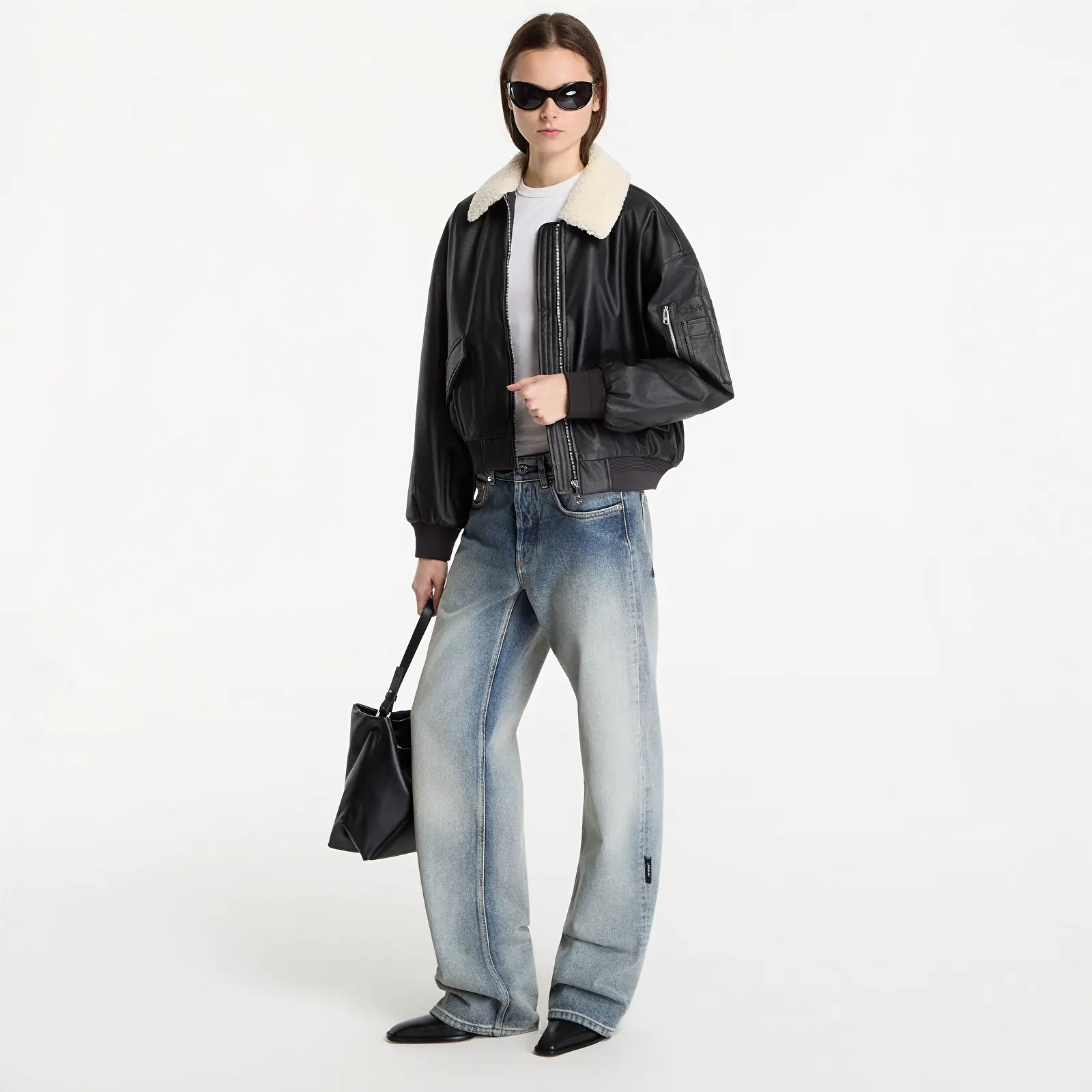 Jakas Calvin Klein Jeans Faux Leather Padded Black