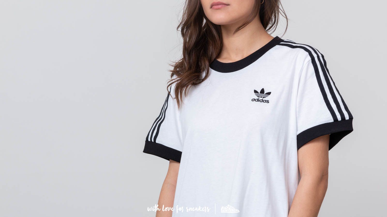 T shirts adidas Originals 3 Stripes Tee White Footshop