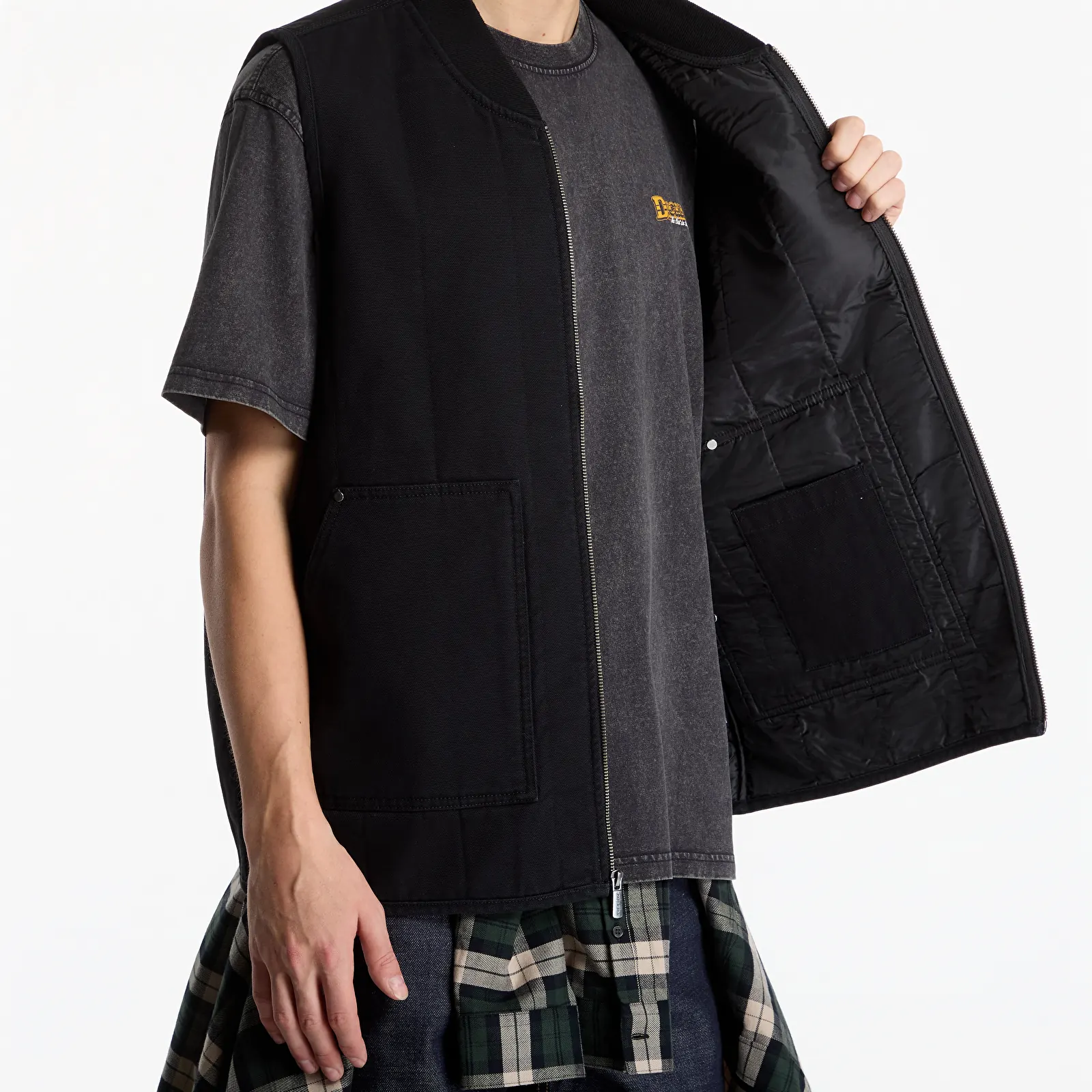 Gilets Dickies Quilted Canvas Vest Black