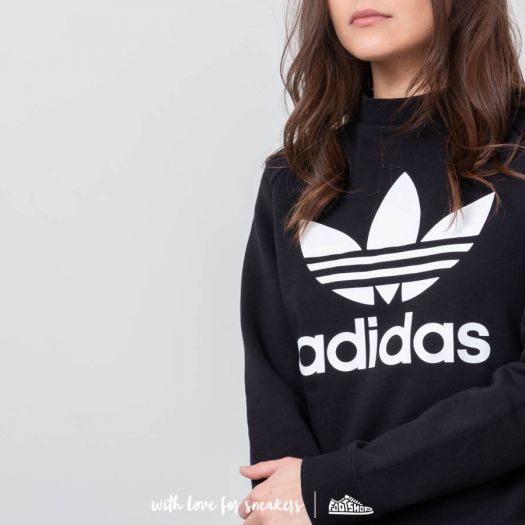 Hoodies and sweatshirts adidas Originals Trefoil Crewneck Black