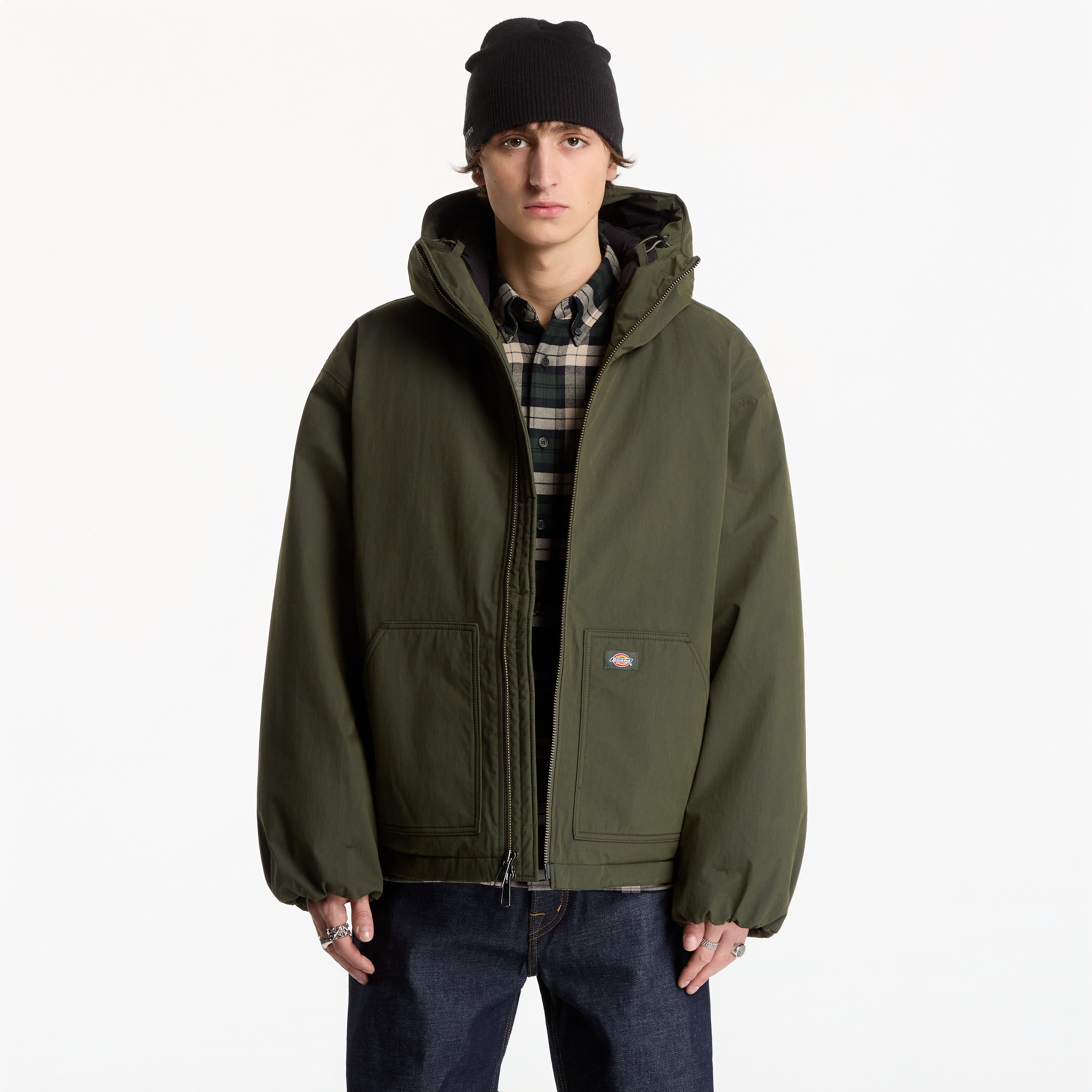 Jacket Dickies Safford Hooded Puffer Deep Depths XL