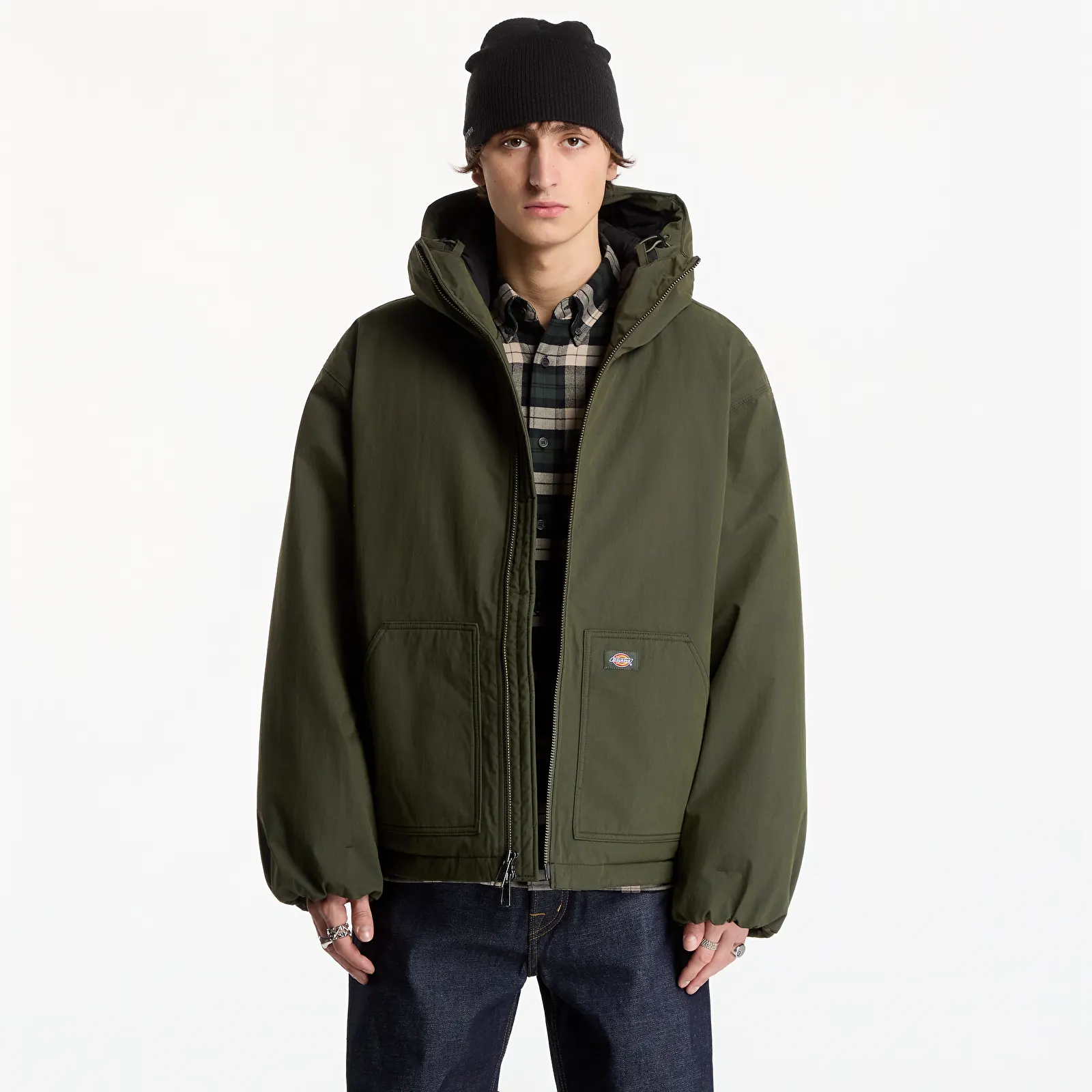 Vestes  Dickies Safford Hooded Puffer Deep Depths