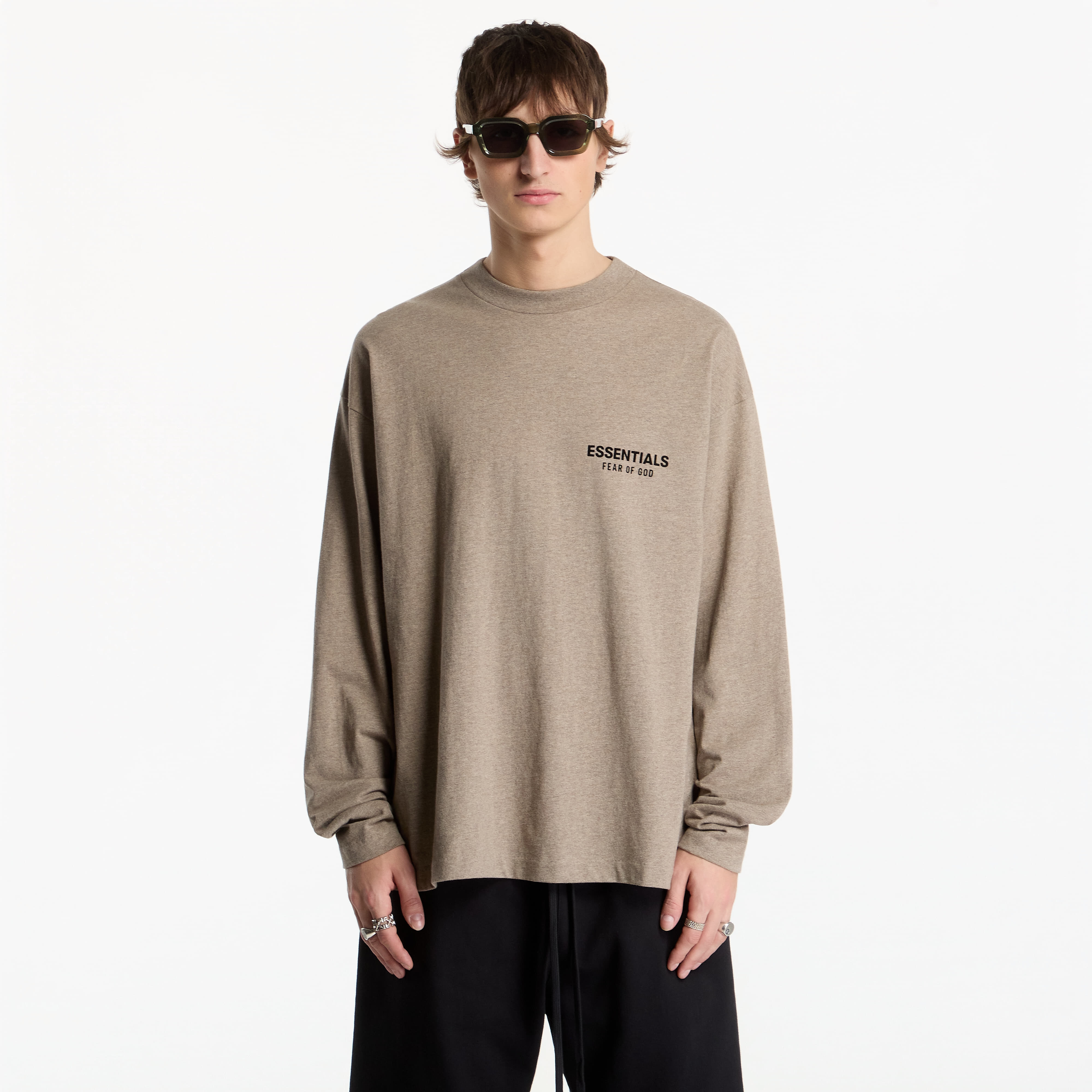 T-shirt Fear of God Essentials Classic Fit Long Sleeve T-Shirt Homestead XL