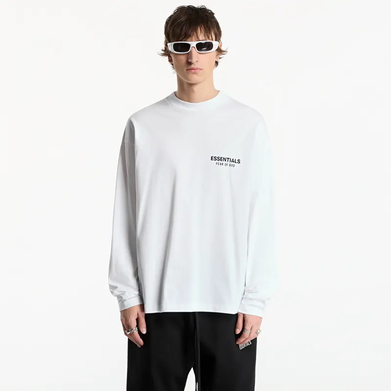 T-shirt Fear of God Essentials Classic Fit Long Sleeve T-Shirt Bright White