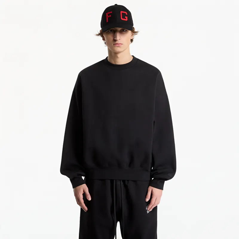 Sweatshirt Fear of God Essentials Classic Fit Fleece Crewneck Vintage Black