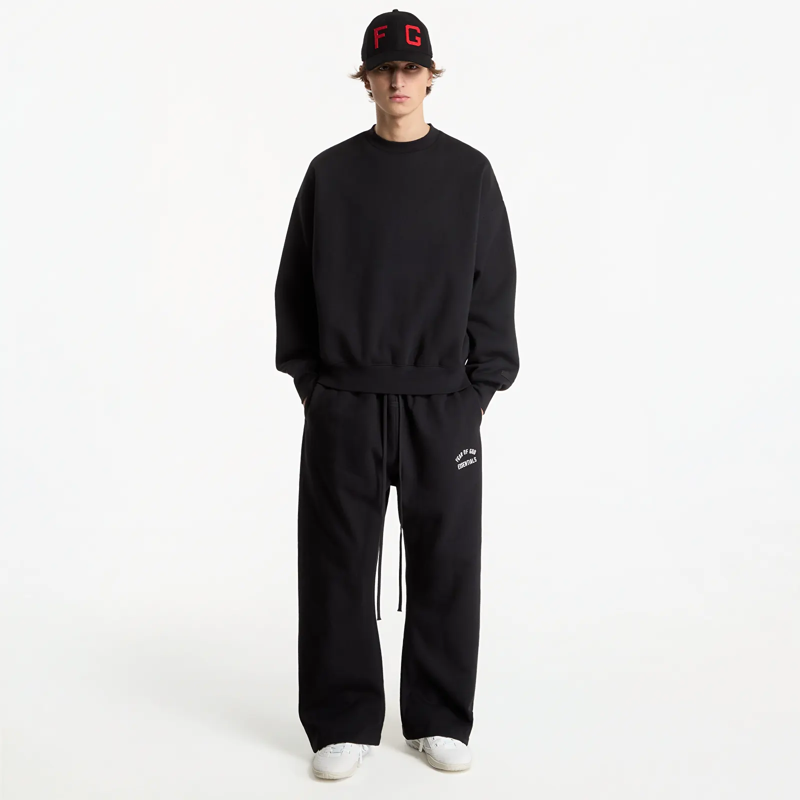 Hoodies and sweatshirts  Fear of God Essentials Classic Fit Fleece Crewneck Vintage Black
