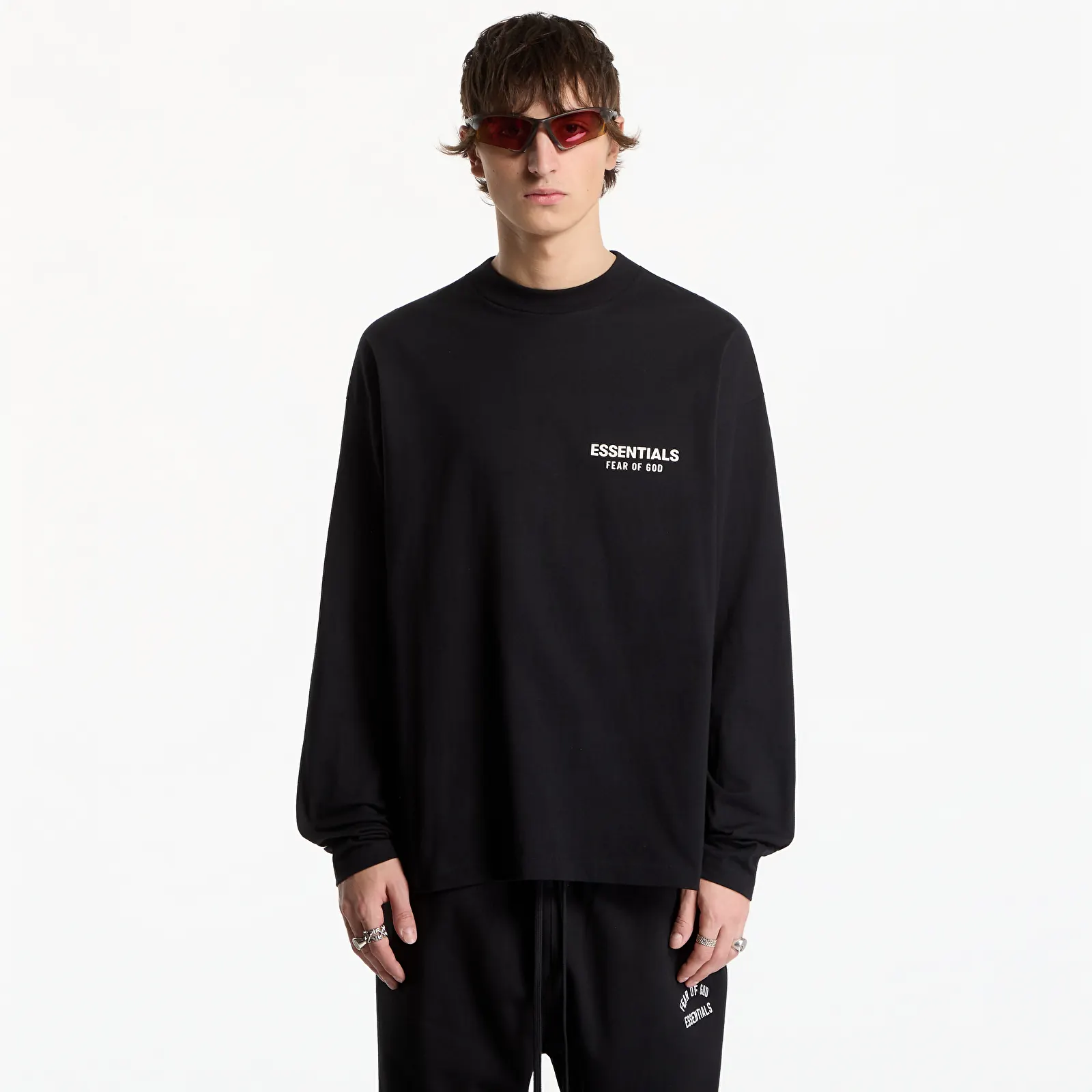 Koszulki Fear of God Essentials Classic Fit Long Sleeve T-Shirt Vintage Black
