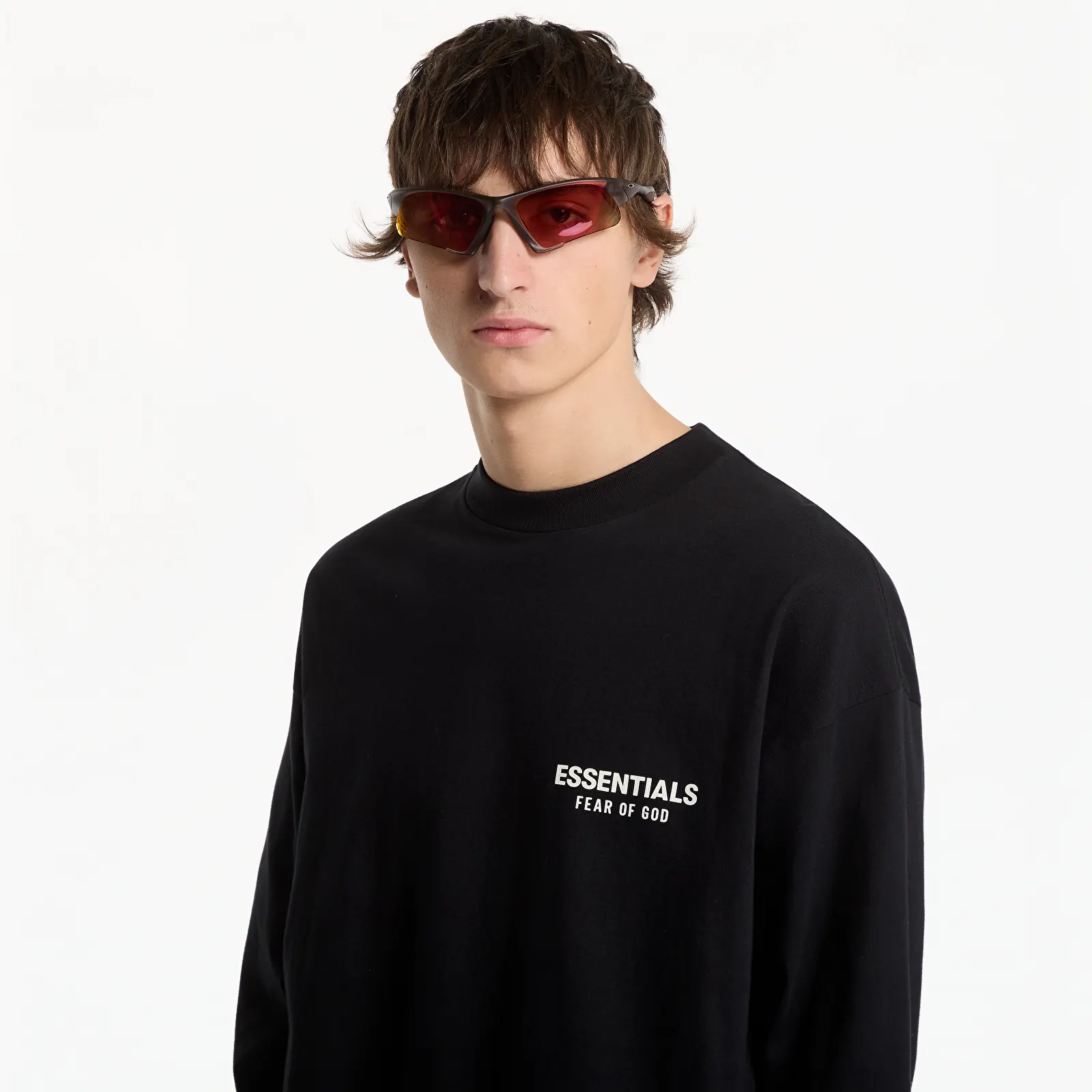 Koszulki Fear of God Essentials Classic Fit Long Sleeve T-Shirt Vintage Black