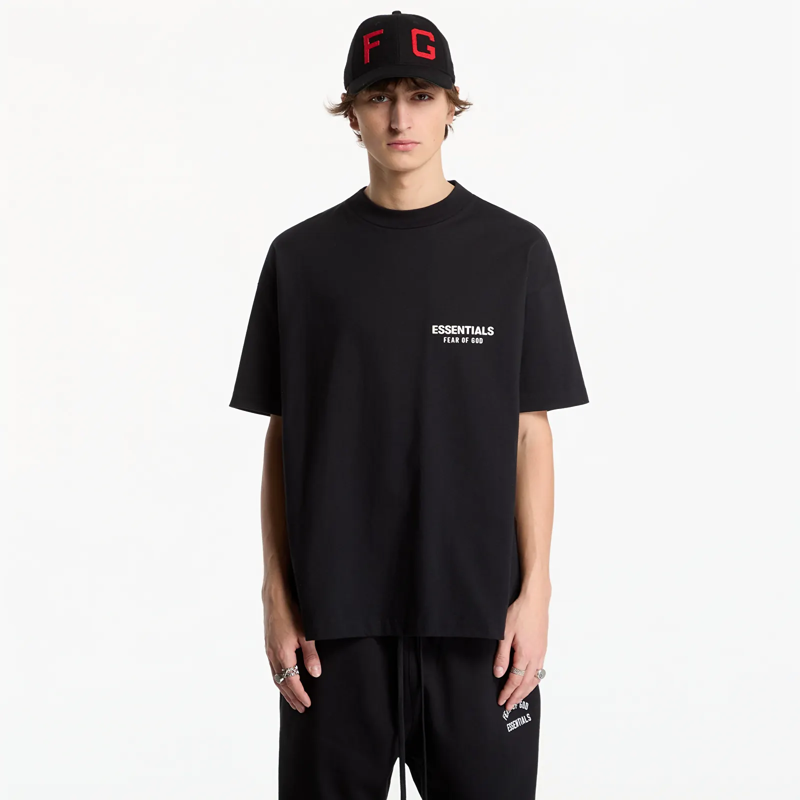 T-Shirts Fear of God Essentials Classic Fit T-Shirt Vintage Black