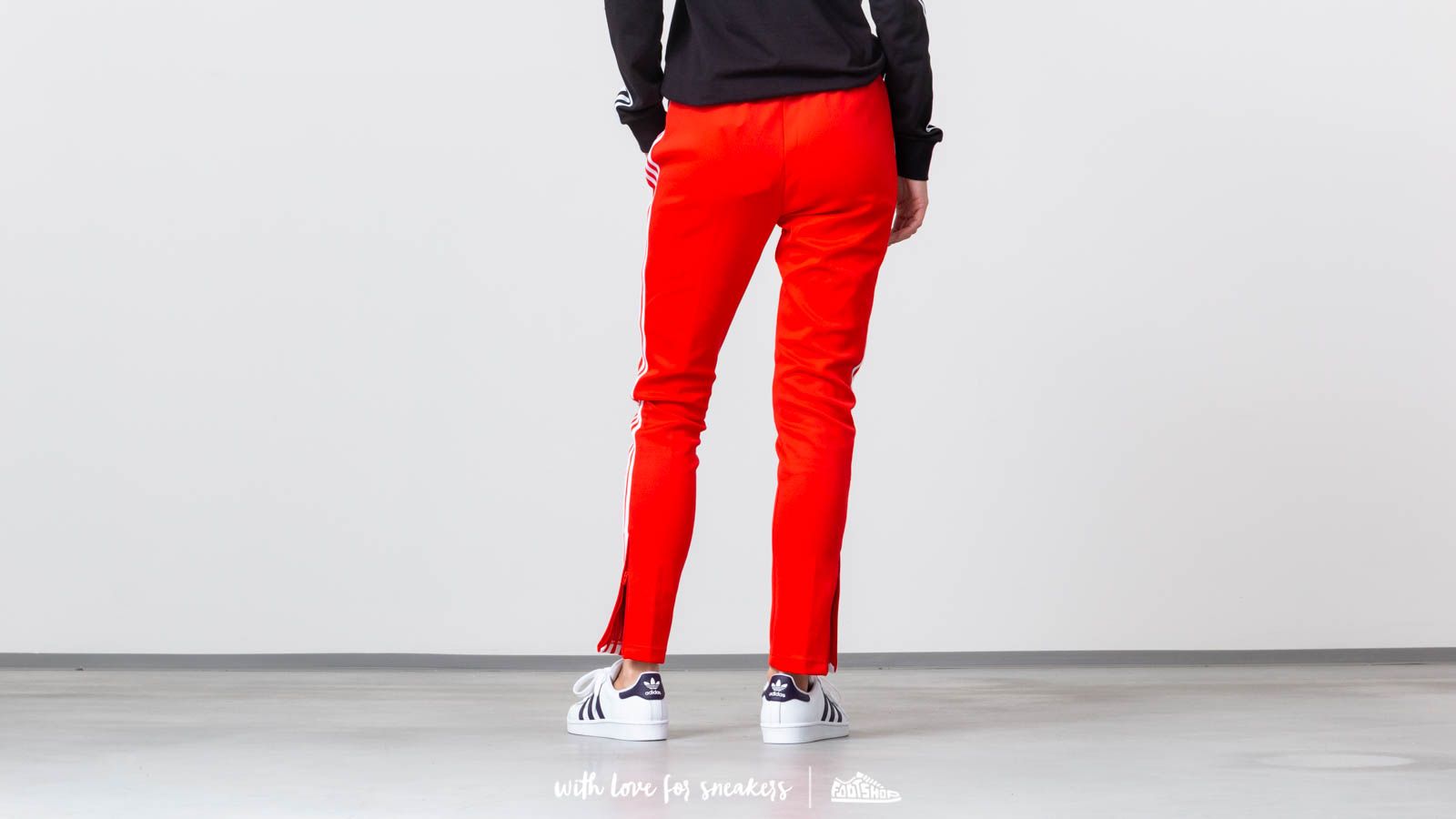 Adidas red sale sst track pants