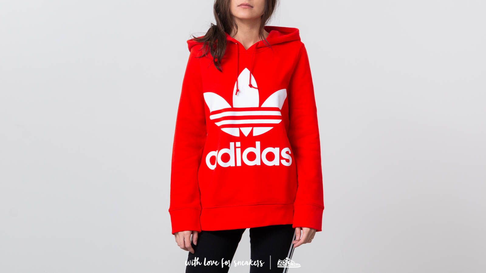 Sudaderas adidas Trefoil Hoodie Active Red