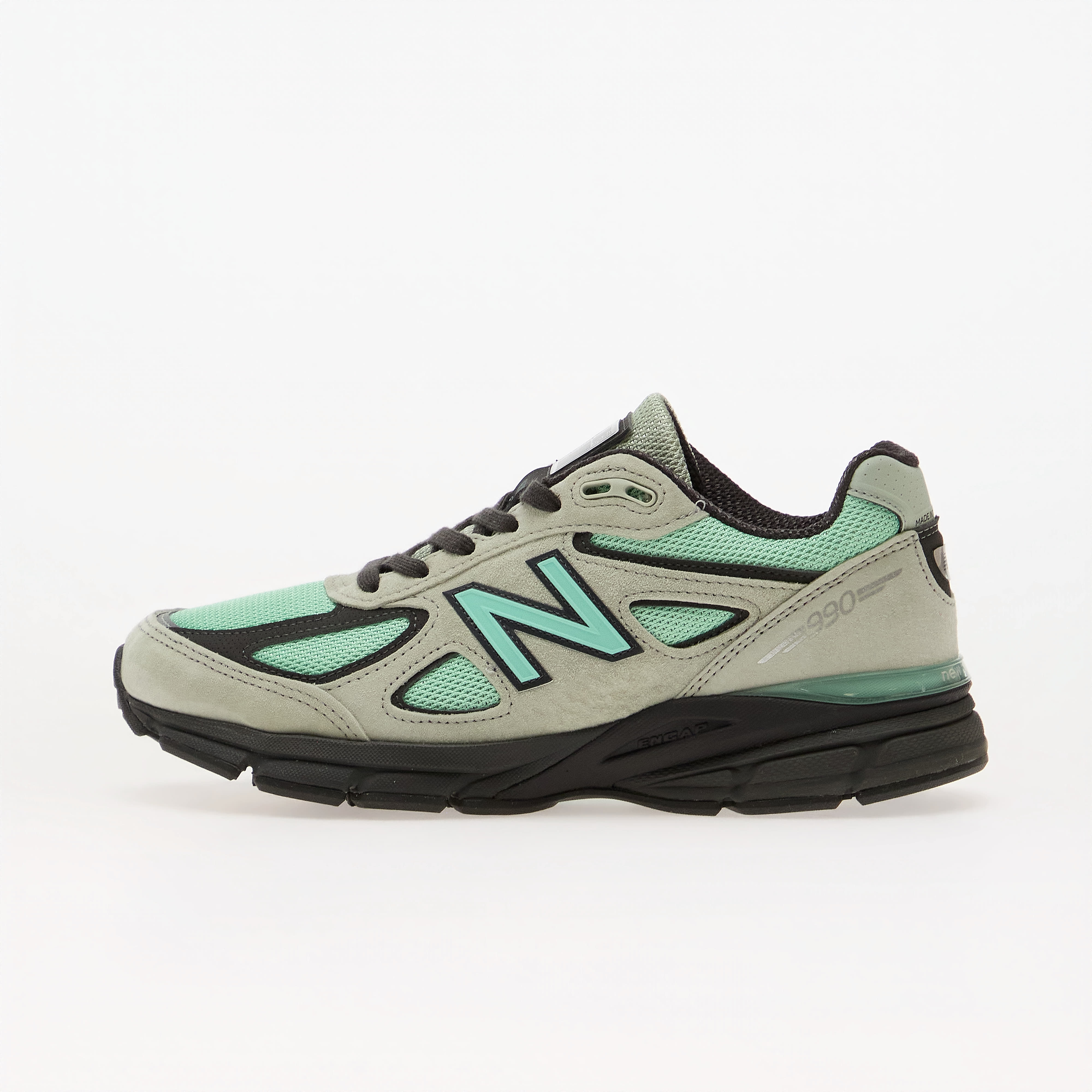 Sneakers New Balance 990 Silver Moss/ Bright Mint/ Black Cement UK 6
