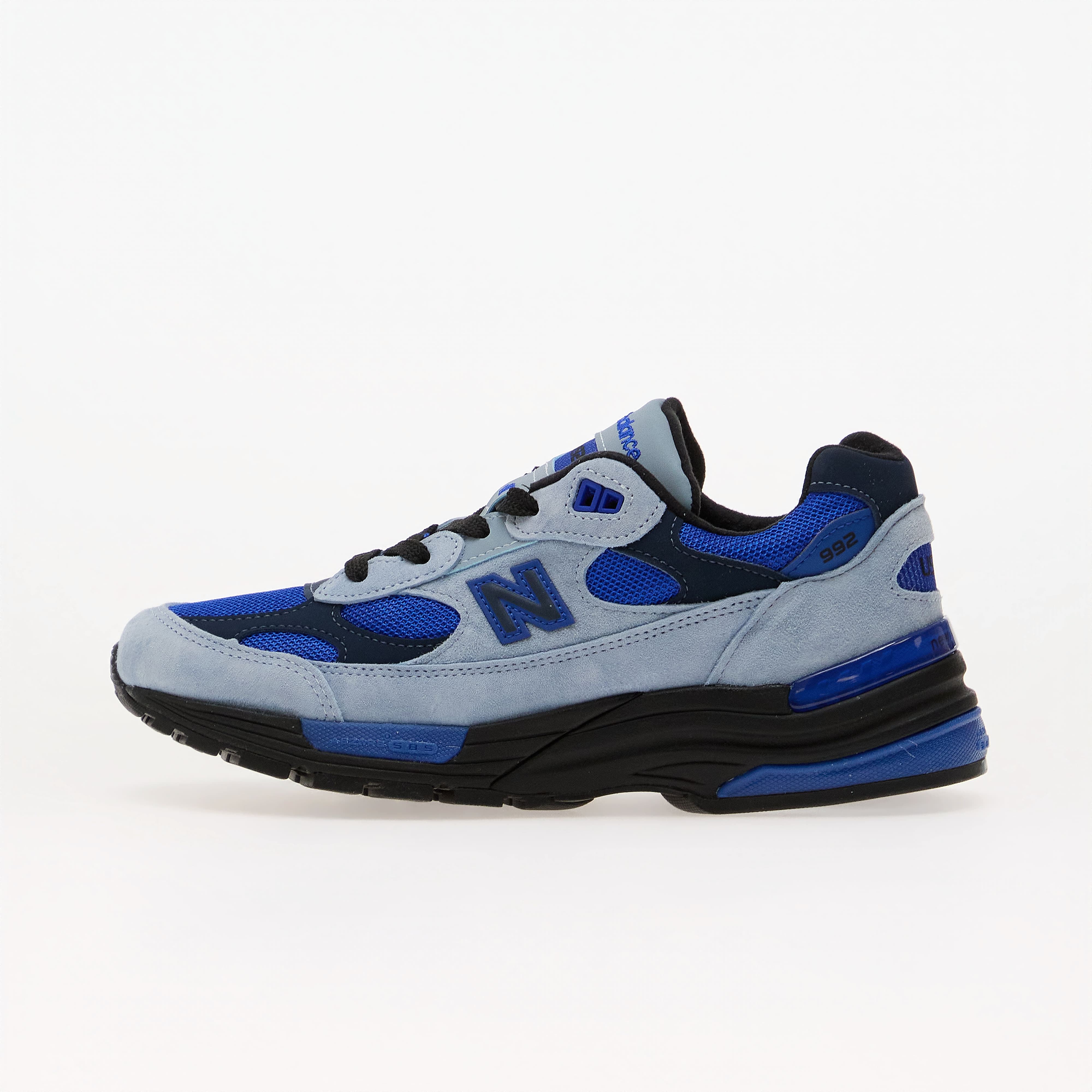 Sneakers New Balance 992 Light Artic Grey/ Black/ Blue Gemstone UK 4.5