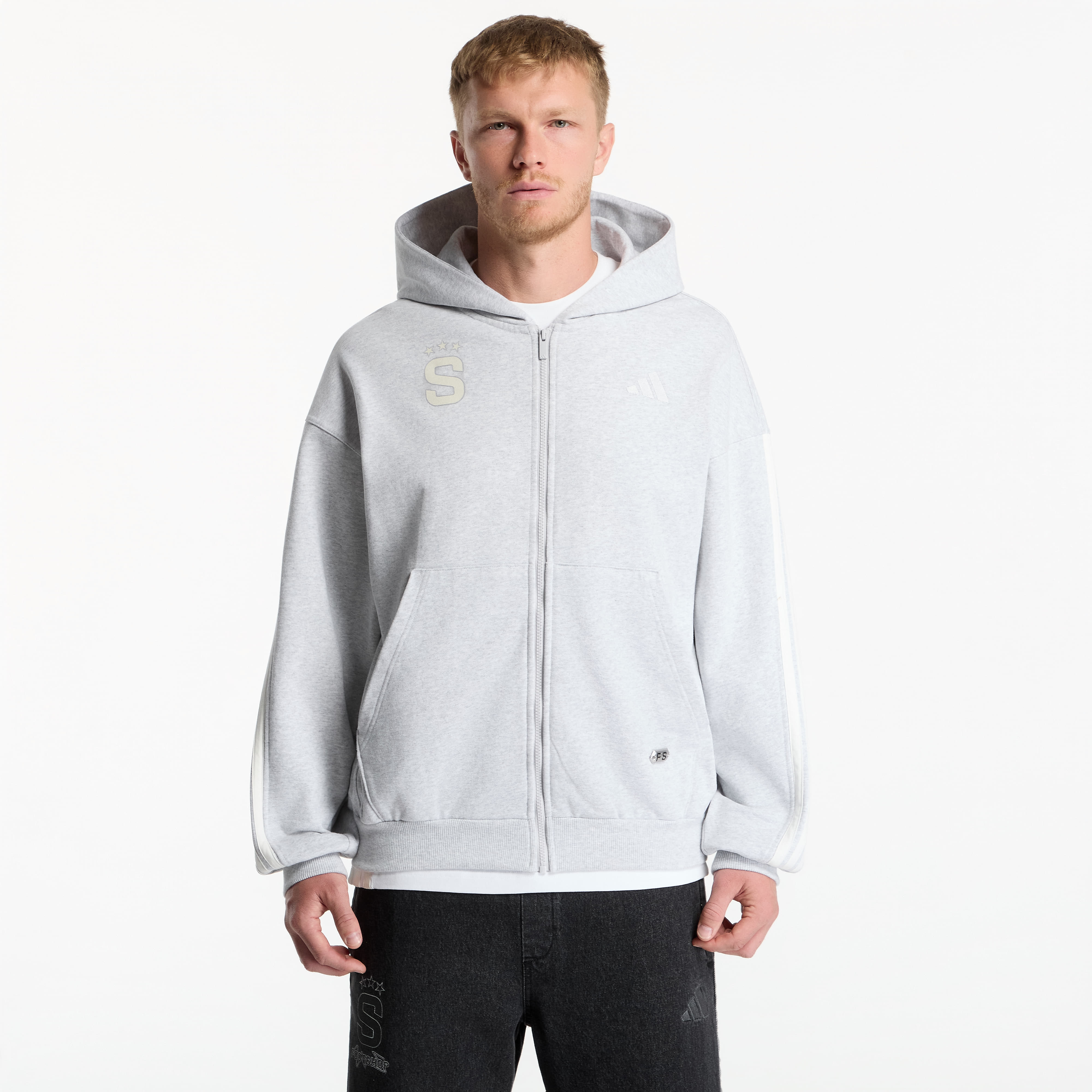 Sweatshirt adidas x FTSHP x AC Sparta Prague Zip Up Hoodie Melange Gray XL