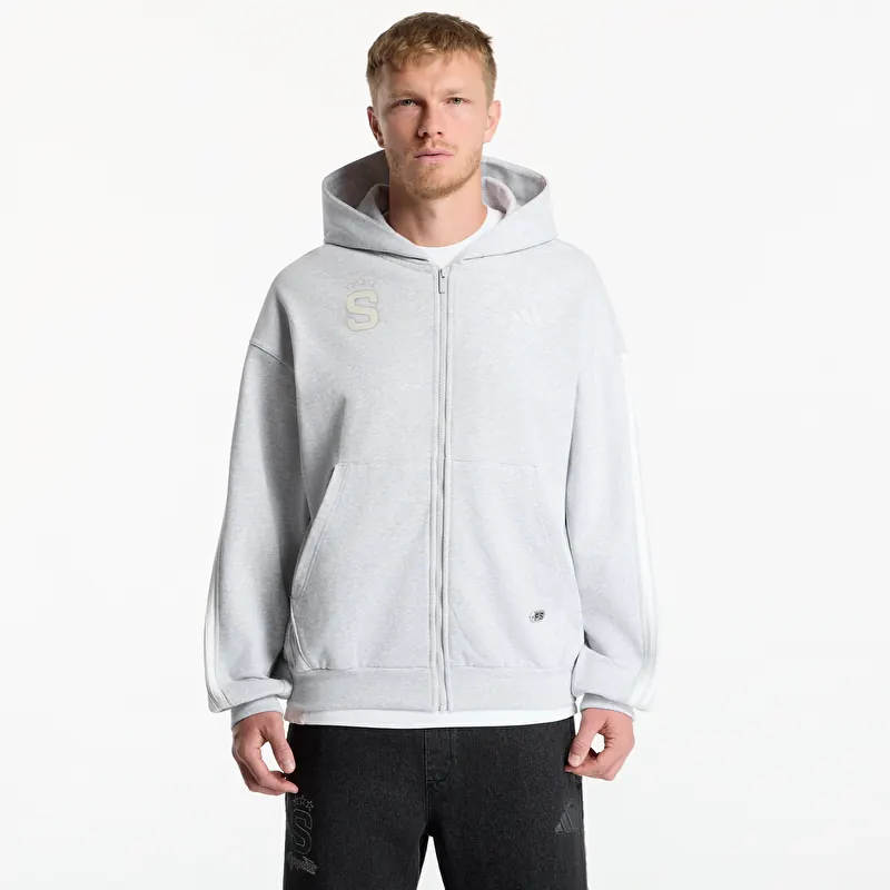 Mikina adidas x FTSHP x AC Sparta Prague Zip Up Hoodie Melange Gray