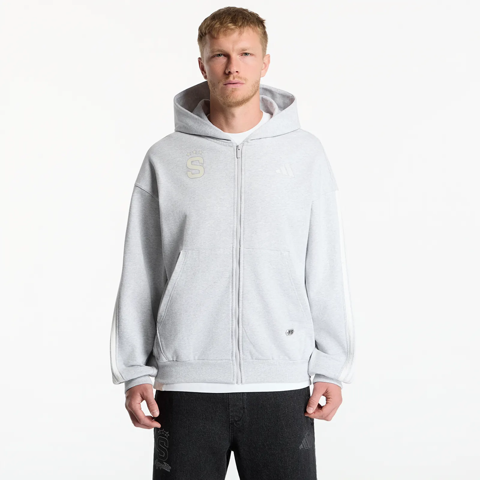 Sweatjacken und Sweatshirts adidas x FTSHP x AC Sparta Prague Zip Up Hoodie Melange Gray
