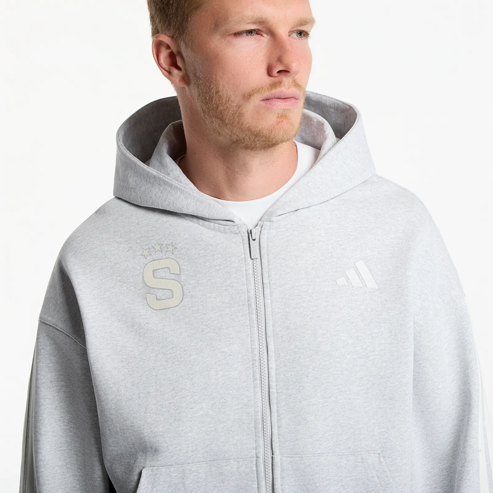 Sweatjacken und Sweatshirts adidas x FTSHP x AC Sparta Prague Zip Up Hoodie Melange Gray