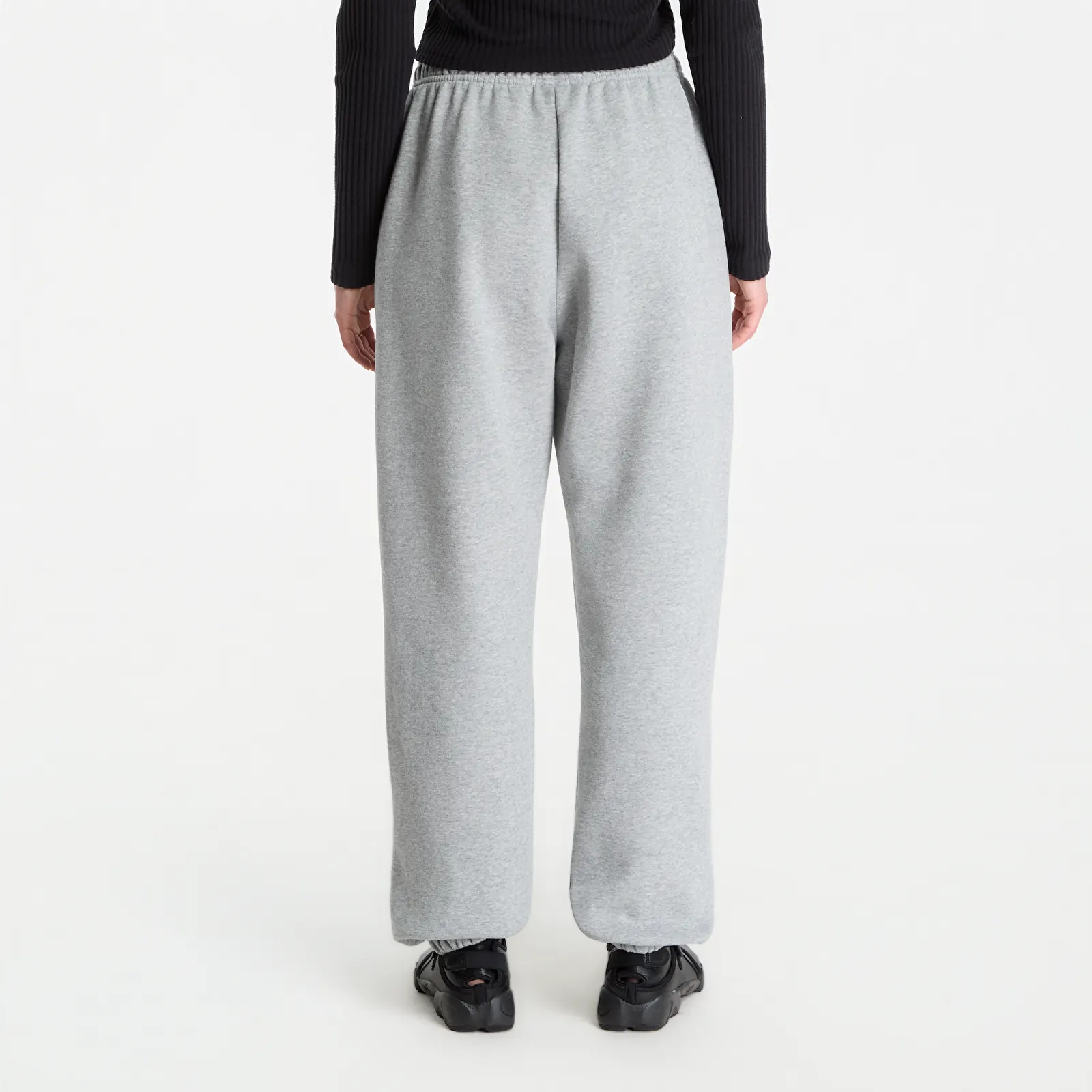 Women's sweatpants Nike Studio Fleece Medium Weight High-Rise Oversized Cuffed Pants Dk Grey Heather/ Sail