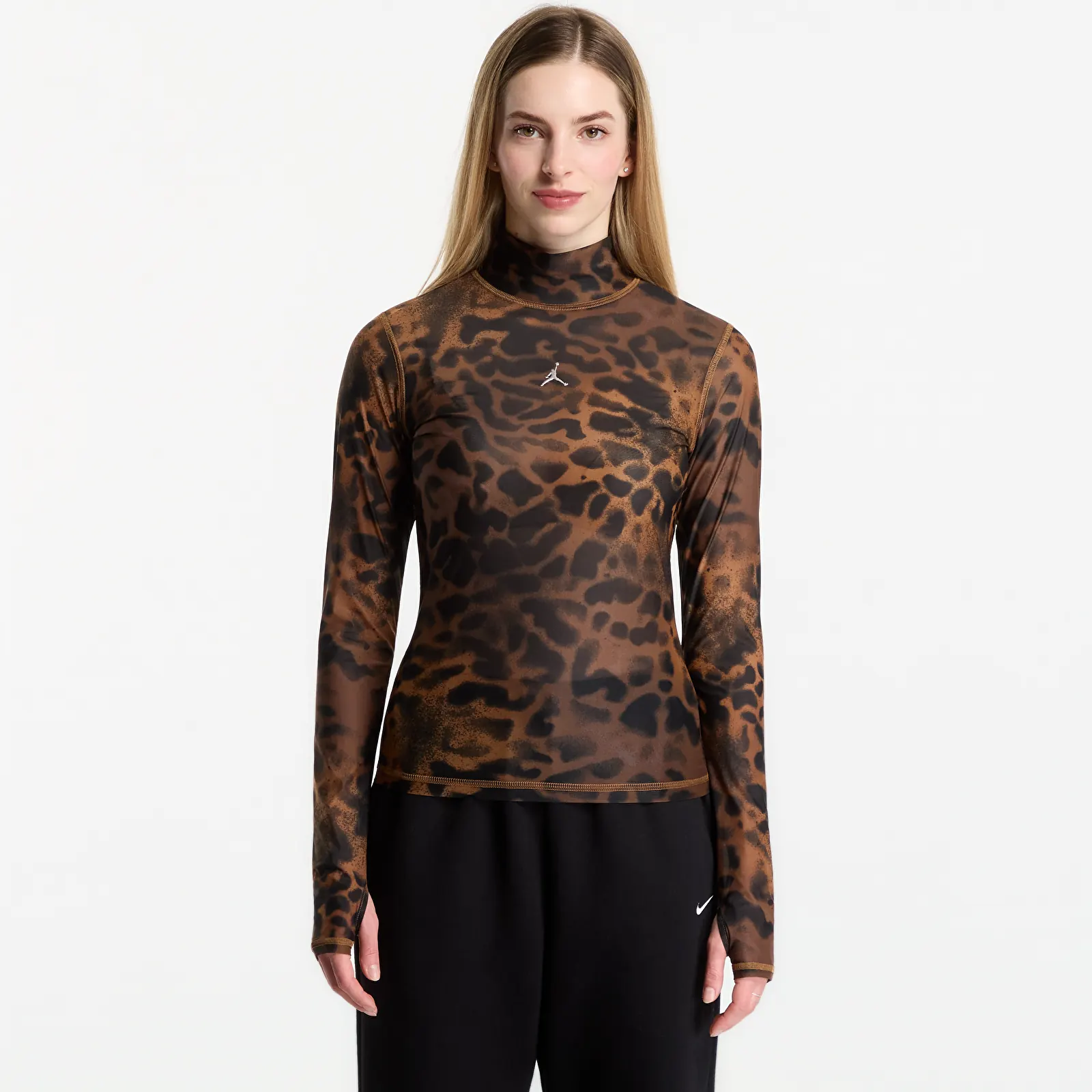 Γυναικεία μπλουζάκια Jordan Flight Long-Sleeve Mesh Top Lt British Tan