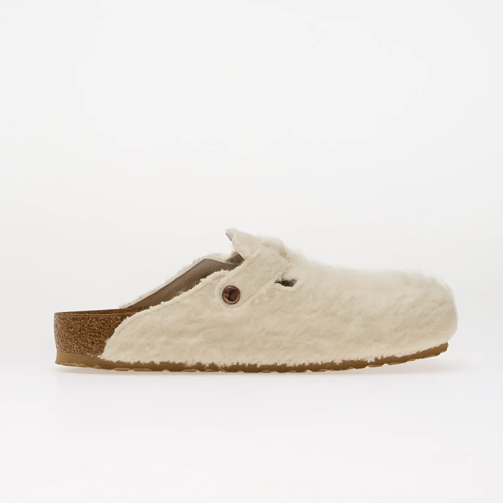 Slides for menn Birkenstock Boston Wool Moon Buckle TEX Off White