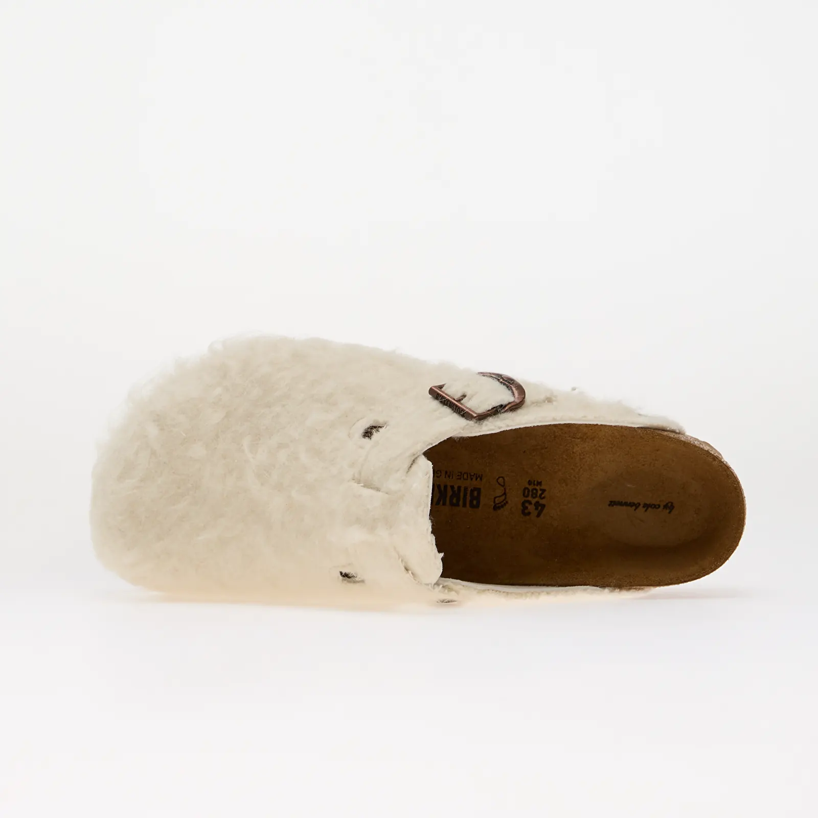 Slides for menn Birkenstock Boston Wool Moon Buckle TEX Off White