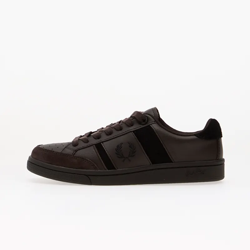 FRED PERRY B725 Leather/ Suede Rich Brown