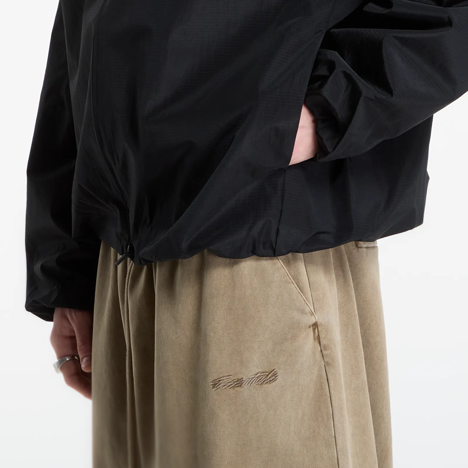 Men's jackets Fear Of God Essentials Modern Moto Track Jacket Black