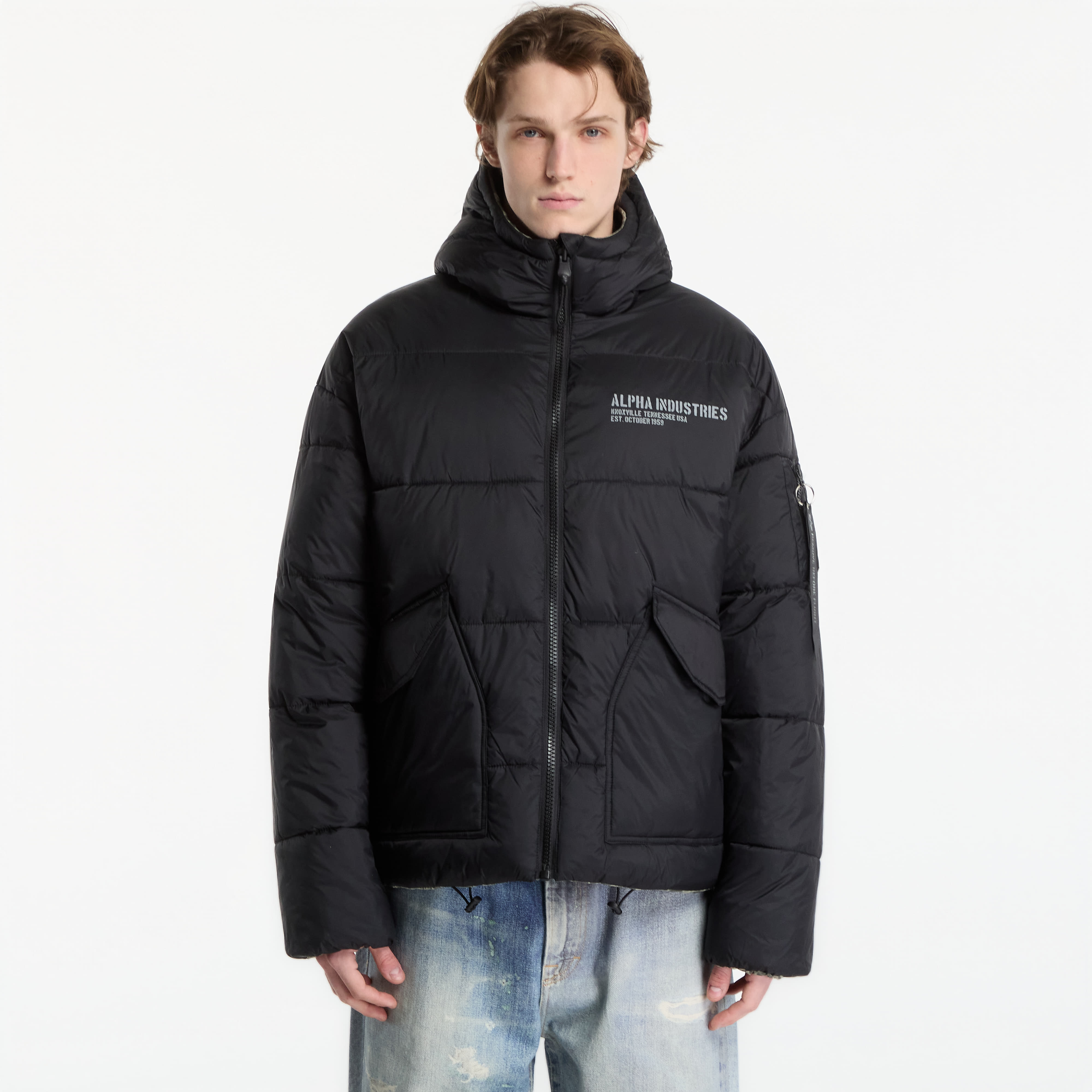 Jacket Alpha Industries Reversible Puffer Unisex Black M