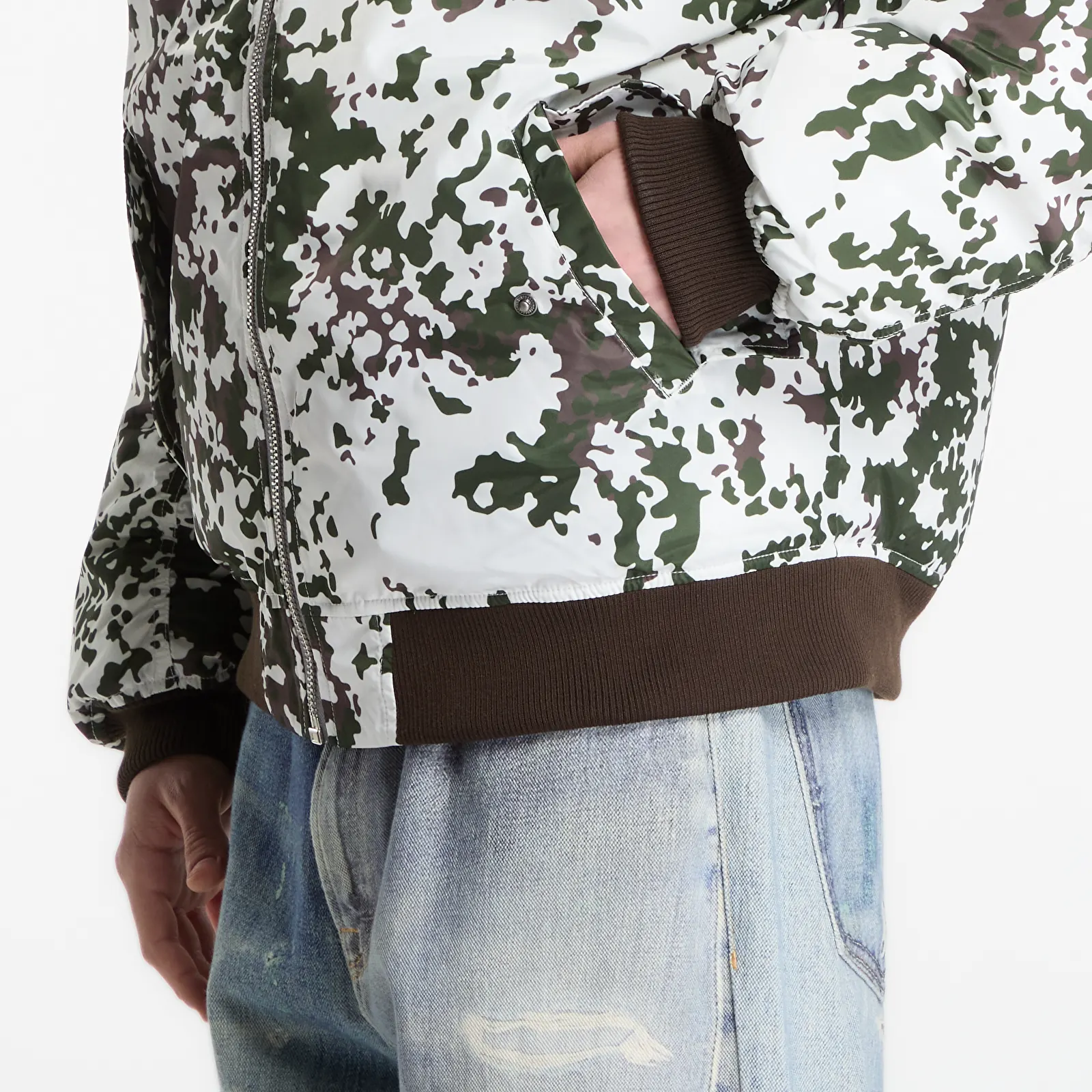Bomberjoped Alpha Industries MA-1 Taffeta Bomber Camo M48 Snow Camo