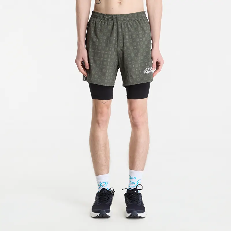 Σορτς SAYSKY Couture Pace 2 in 1 Shorts 5" Green Aop