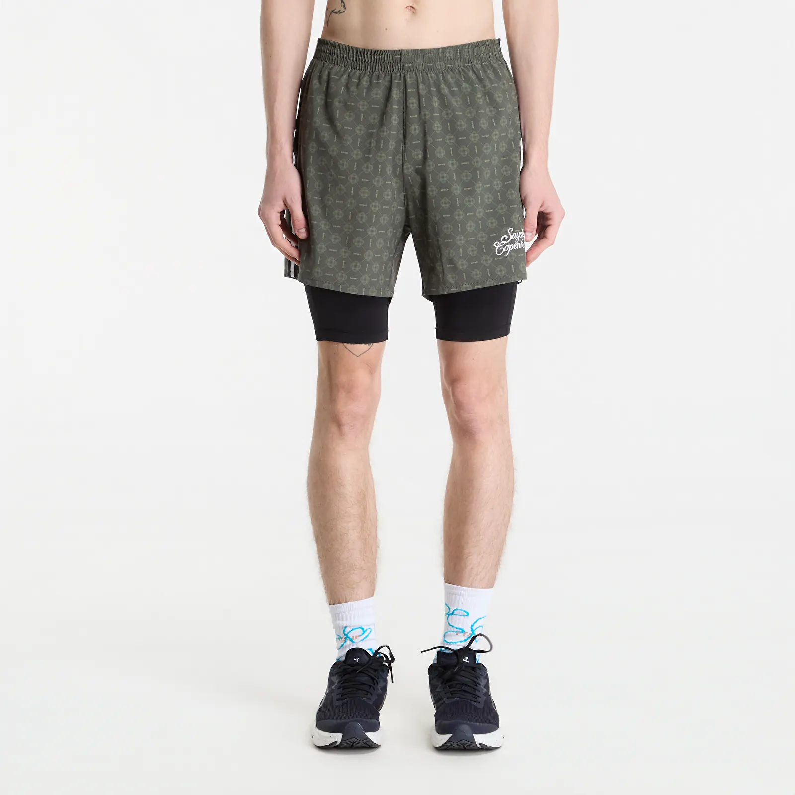 Shorts SAYSKY Couture Pace 2 in 1 Shorts 5" Green Aop