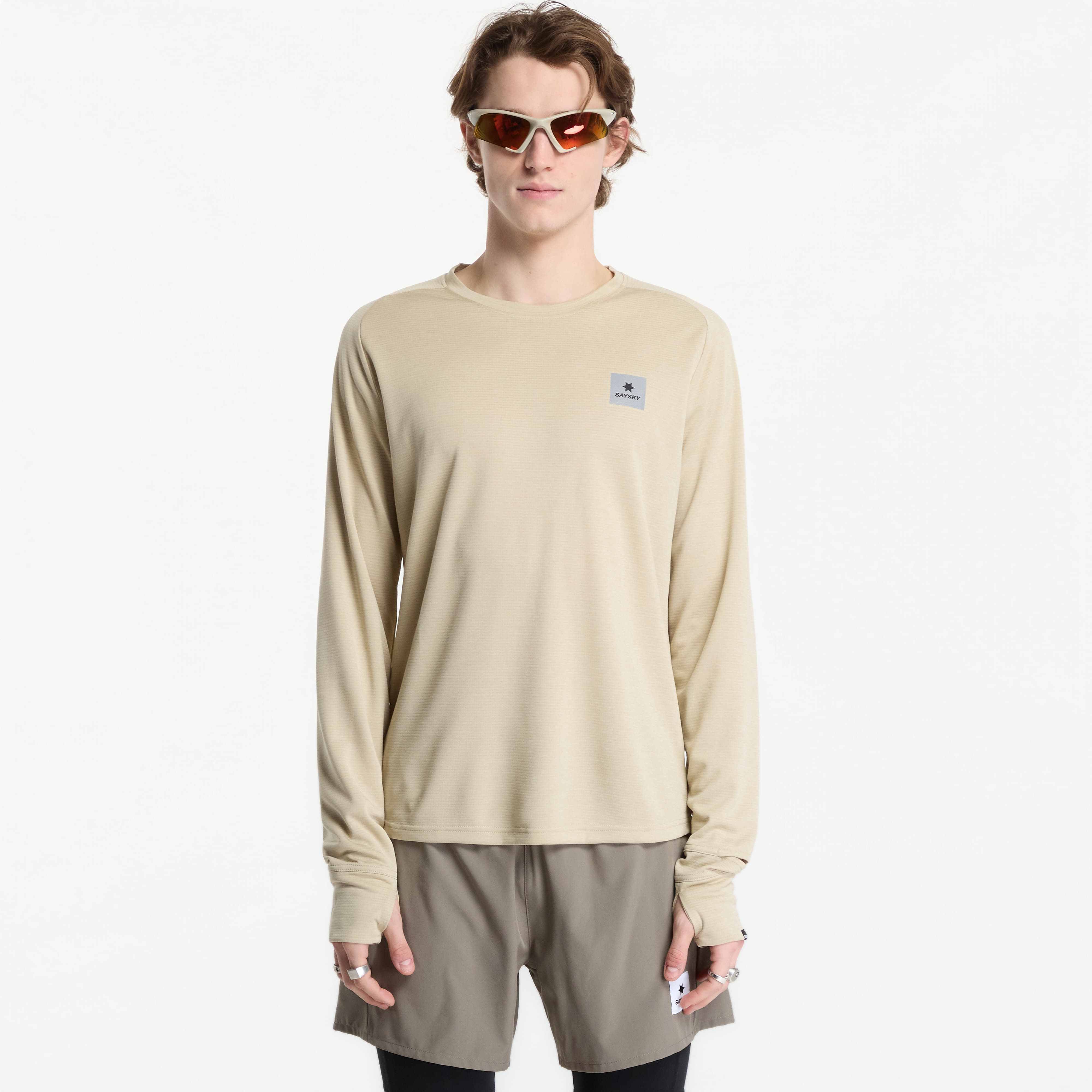 T-shirt SAYSKY Clean Flow Long Sleeve Beige XL