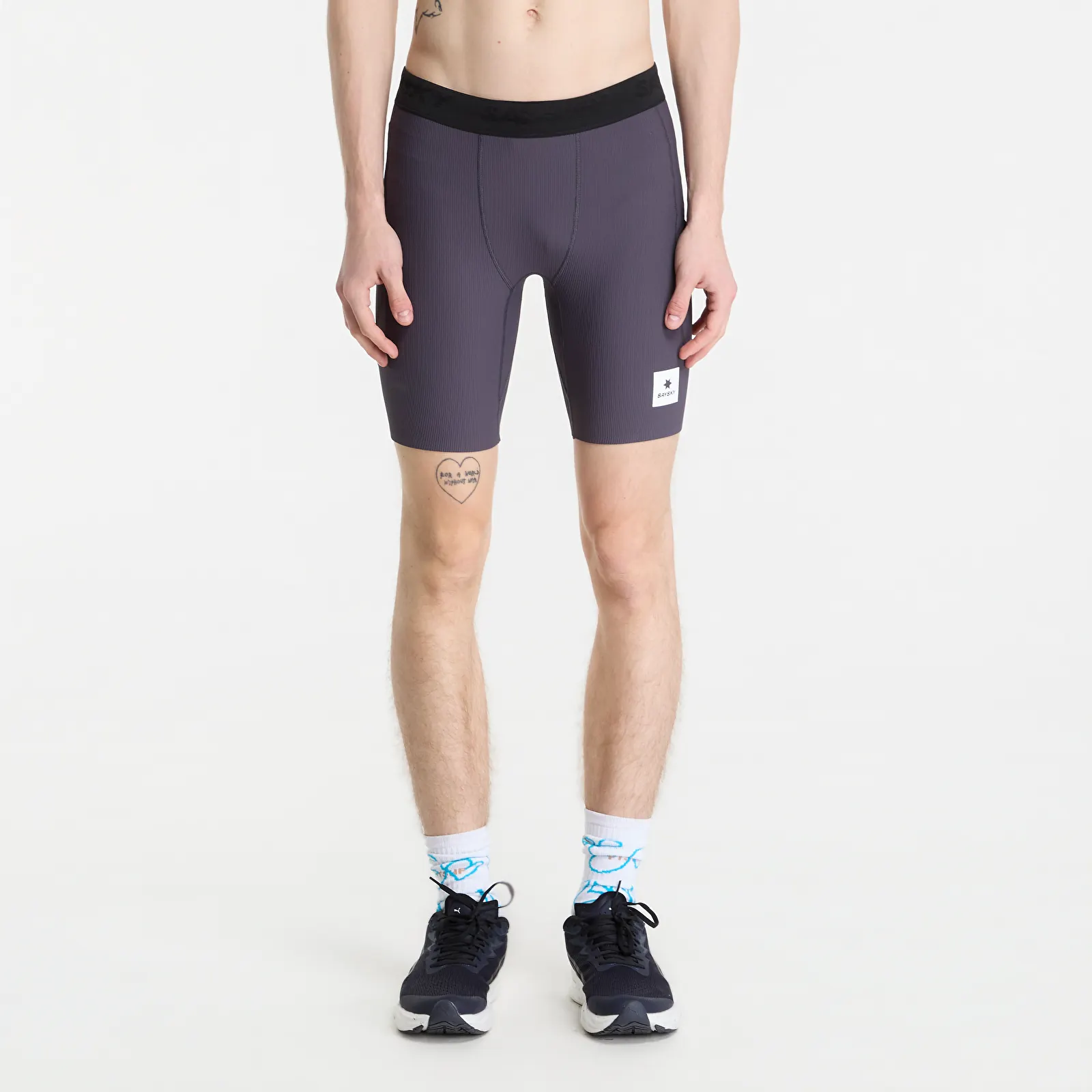 Leggings SAYSKY Combat+ Rib Short Tights 8" Grey