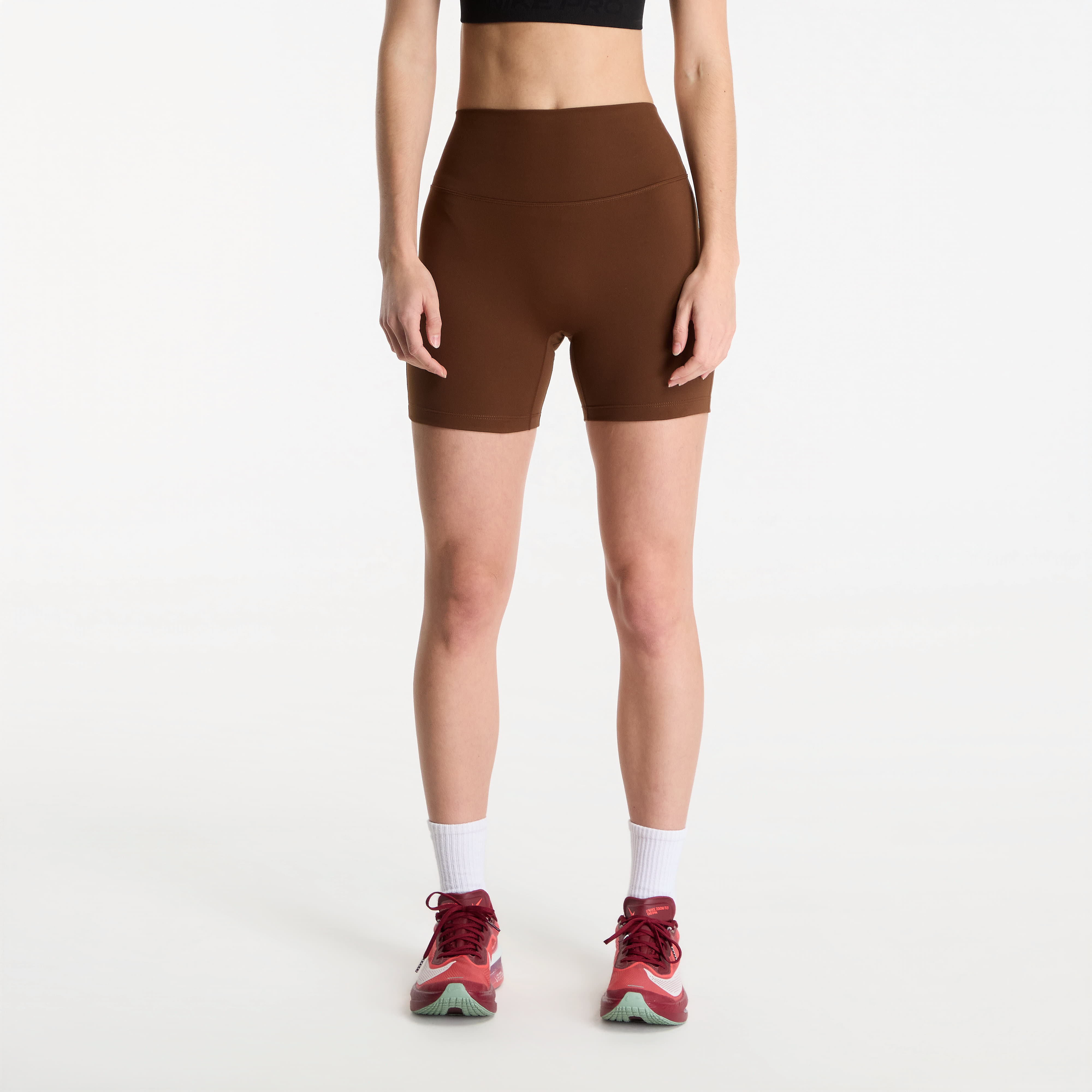 Shorts Nike One High-Waisted 5-Inch Biker Shorts Cacao Wow/ White L