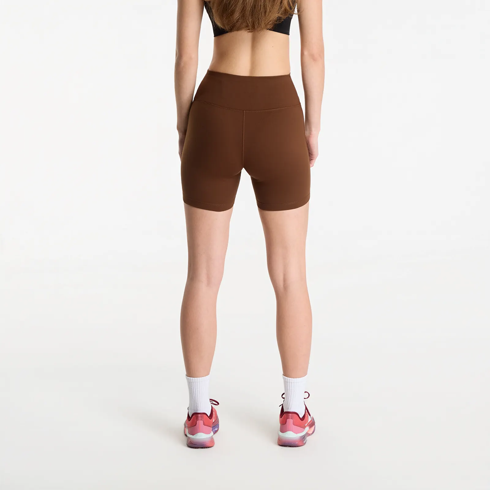 Kratke hlače Nike One High-Waisted 5-Inch Biker Shorts Cacao Wow/ White
