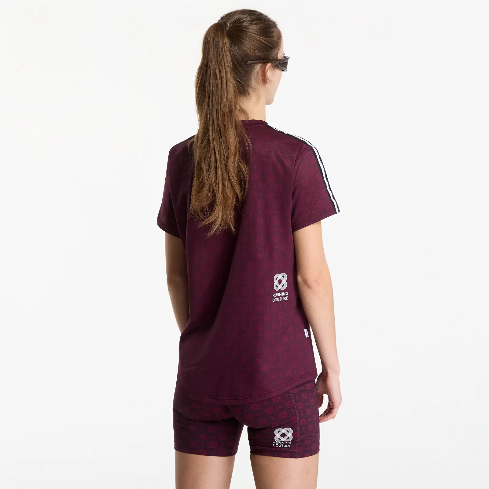 Pólók SAYSKY W Couture Combat T-Shirt Burgundy Aop
