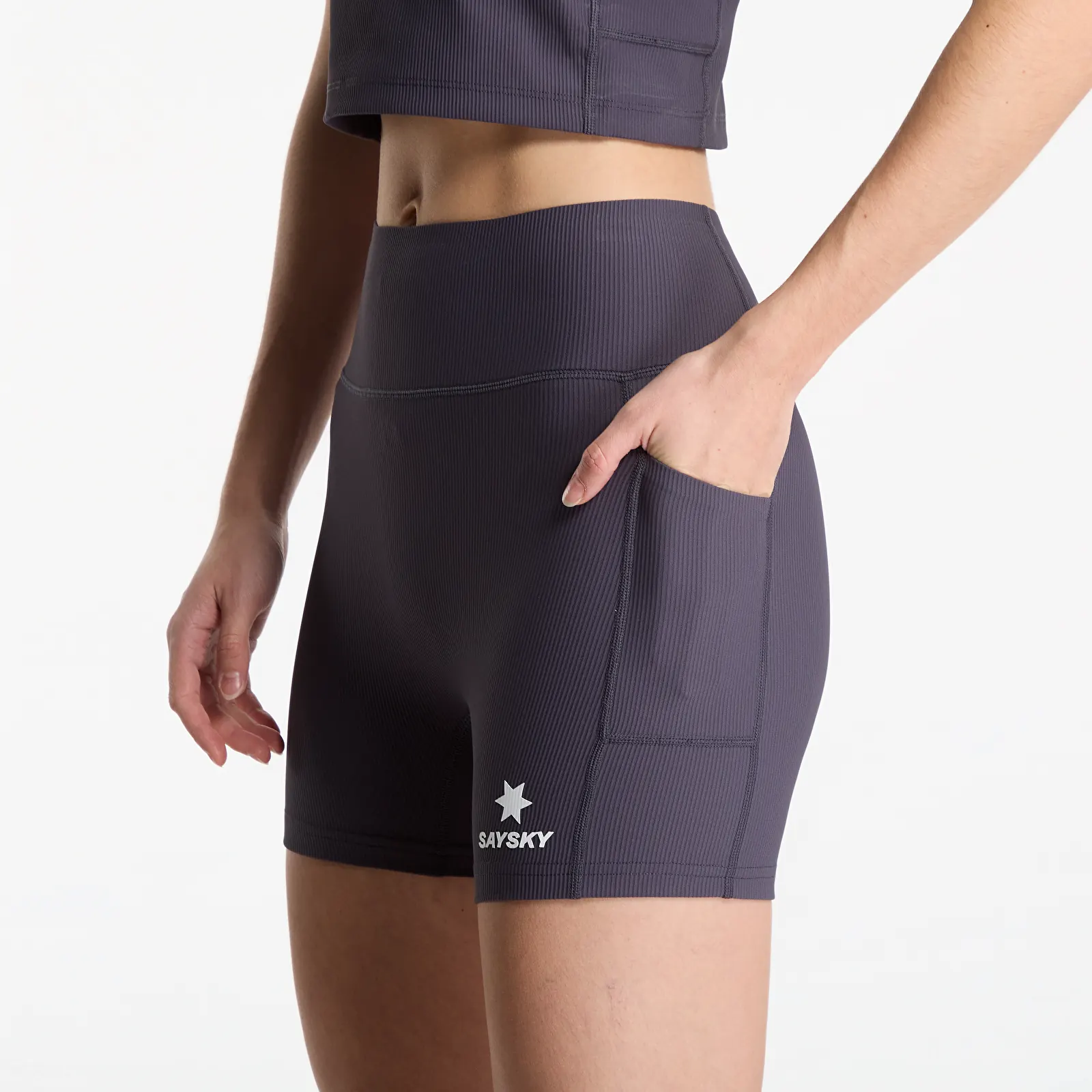 Leggings SAYSKY W Combat+ Rib Short Tights 4" Grey
