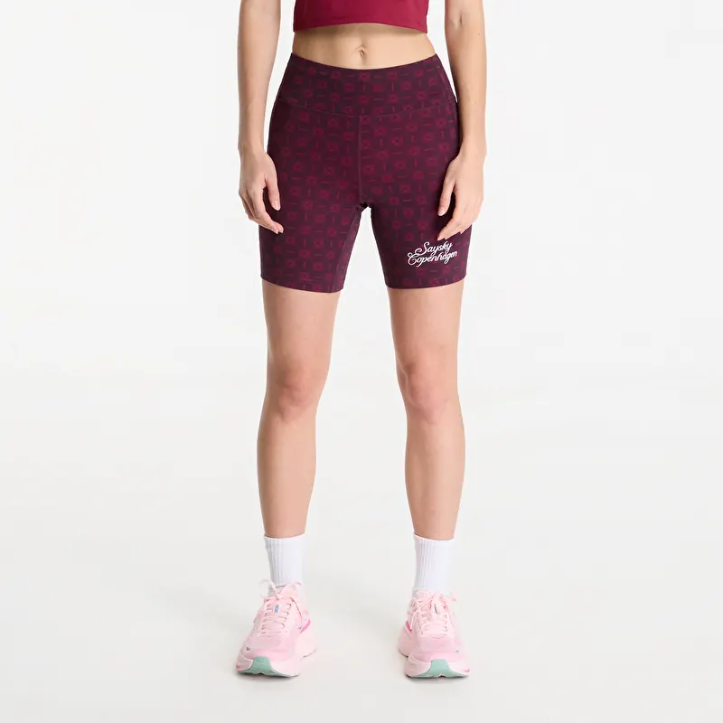 SAYSKY W Couture Combat+ Short Tights 7" Burgundy Aop